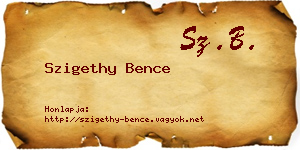 Szigethy Bence névjegykártya
